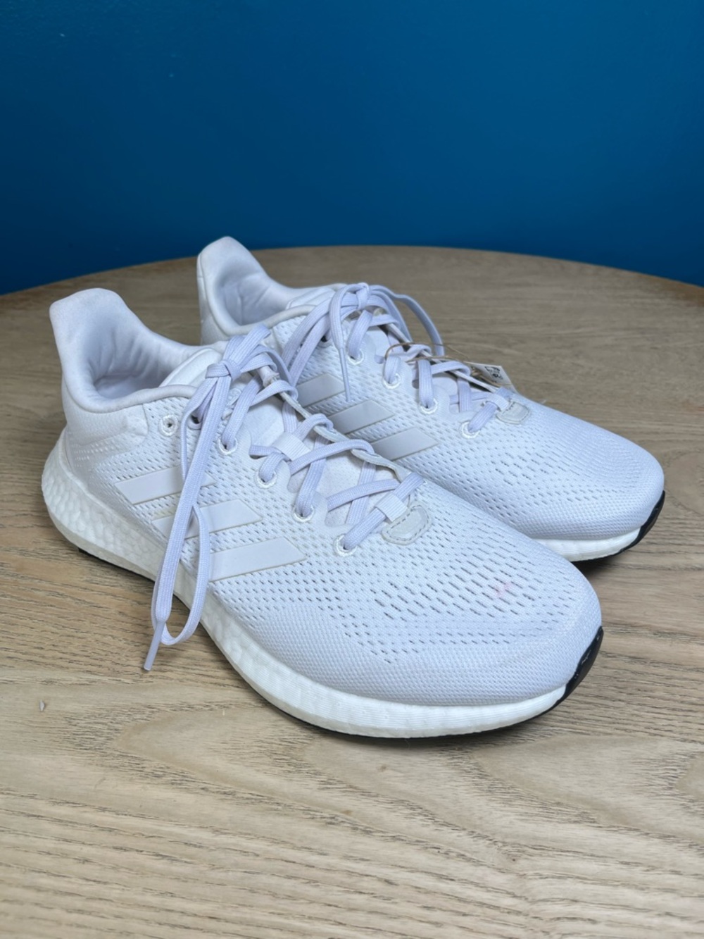 New! adidas Men’s Pureboost 21 White Dash Grey Athletic Running Shoes Size 8